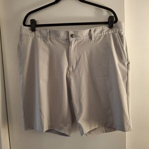 Adidas Men's Light Gray Flat Front Shorts
